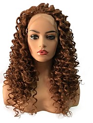 cheap -Synthetic Lace Front Wig Curly Middle Part Lace Front Wig Long Medium Auburn Synthetic Hair Women&#039;s Heat Resistant African American Wig Brown StrongBeauty