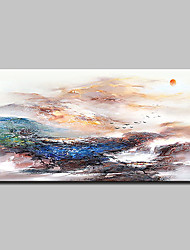 cheap -Oil Painting Hand Painted Horizontal Abstract Landscape Classic Modern Stretched Canvas