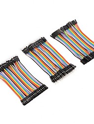 120pcs Multicolored Dupont Wire 40pin Male to Female 40pin Male to Male 40pin Female to Female for Breadboard//Arduino Based//DIY//Robot Ribbon Cables Ki