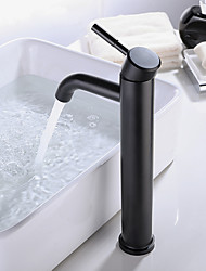 cheap -Minimalisht Style Single Handle Bathroom Sink Faucet Matte Black Centerset Bath Taps,Stainless Steel COD Bathroom Faucet Adjustable to Cold and Hot Water