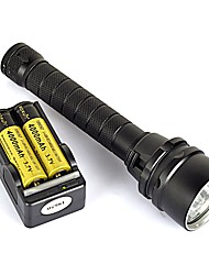 cheap -9000 lm LED Flashlights / Torch LED 1 Mode Waterproof / Portable / Professional