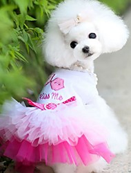 cheap -Small Dog Dress Pet Princess Dress Dog Cute Tutu Dress Pet Skirt Heart and Lip Printed Puppy Dresses for Girl Small Dogs
