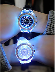cheap -Quartz Watch for Men Analog Quartz Christmas Chronograph Luminous Noctilucent Plastic Silicone / One Year / SSUO 377