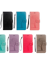 cheap -Phone Case For Motorola Full Body Case Leather Wallet Card Moto G5s Plus Moto G5s Moto G5 Plus Moto G5 Wallet Card Holder with Stand Owl Tree Hard PU Leather