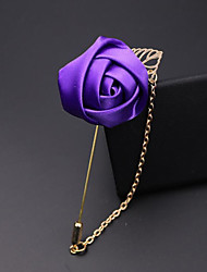 cheap -Men&#039;s Brooches Vintage Style Stylish Roses Flower Fashion Classic British Brooch Jewelry Wine Navy Black For Party Daily