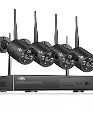 cheap -Hiseeu® WNKIT-4HB611 Wireless Wifi CCTV Camera System 960P 4CH 1.3MP PAL / NTSC IR LEDs IP Camera Waterproof Outdoor / Indoor P2P Home Security System Video Surveillance Kits