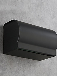 cheap -Toilet Paper Dispenser Wall Mounted Mattle Black Aluminum Toilet Paper Dispenser-Toilet Roll Box for Bathroom Wall Mounted