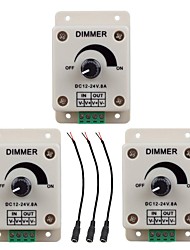 cheap -3pcs DC12-24V 8Amp 0%-100% Monochrome Dimming Controller for For LED Lights or Ribbon