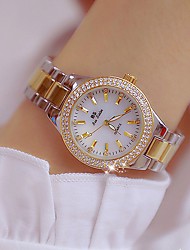 cheap -Quartz Ladies Wrist Watches for Women Dress Gold Crystal Diamond Watches Analog Quartz Luxury Stainless Steel Silver Clock