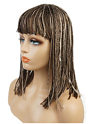 cheap -Synthetic Wig Afro Braid Wig Medium Length Medium Brown / Light Blonde Synthetic Hair 18 inch Women&#039;s Synthetic African American Wig Braided Wig Light Brown
