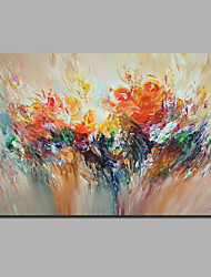 cheap -Oil Painting 100% Handmade Hand Painted Wall Art On Canvas Horizontal Colorful FLowes Panoramic Abstract Landscape Comtemporary Modern Home Decoration Decor Rolled Canvas With Stretched Frame