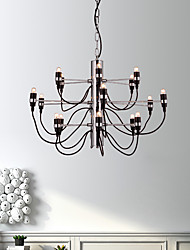 cheap -18 Bulbs 65 cm Creative Candle Style Chandelier Metal Candle-style Electroplated Artistic Chic &amp; Modern 110-120V 220-240V