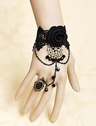 cheap -Vintage Bracelet Ring Bracelet / Slave bracelet Lolita Jewelry Lolita Accessories Gothic Lolita Princess Lolita Gothic Floral Other Material Lace Alloy For NANA Cosplay Women&#039;s Girls&#039; Costume Jewelry