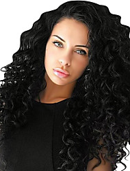 cheap -Virgin Human Hair Glueless Lace Front Lace Front Wig Free Part Brazilian Hair Curly Wig 130% 150% 180% Density with Baby Hair African American Wig Unprocessed Bleached Knots For Women&#039;s Short Long