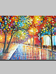 cheap -Oil Painting Hand Painted Horizontal Abstract Landscape Modern Stretched Canvas