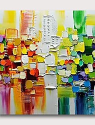 cheap -Oil Painting Hand Painted Square Abstract Modern Stretched Canvas