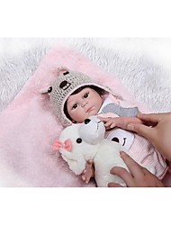 cheap -20 inch Reborn Doll Baby Girl Newborn lifelike Artificial Implantation Brown Eyes Full Body Silicone Silica Gel Vinyl with Clothes and Accessories for Girls&#039; Birthday and Festival Gifts