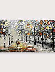 cheap -Oil Painting Handmade Hand Painted Wall Art Lover Romantic Umbrella Home Decoration Décor Stretched Frame Ready to Hang