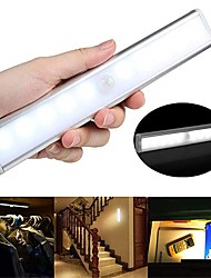 cheap -1pc Infrared Sensor Lamp LED Under Cabinet Lighting Human Body Induction Night Light Sensitive PIR Induction Light Motion Sensor Light Lamp