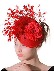 cheap -Women&#039;s Party Party Hat Party Wedding Prom Flower Floral Red Hat / Fascinators / Fabric / Vintage