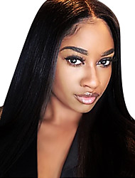 cheap -Lace Front Wig 4x4 Lace Human Hair Pre Plucked 130% 150% 180% Density Yaki StraightFront Wigs with Baby Hair Brazilian Human Hair Wigs for Black Women