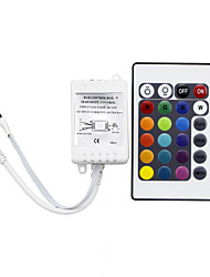 cheap -LED Strip Lights DIY Controller 24 Keys IR RGB Control Box Receiver IR Remote Dimmer DC12V 6A For RGB 2835 3528 5050 Beads