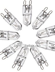 cheap -10pcs G9 220V 40W 3000-3500K Warm White Dimmable G9 Halogen Bulb Light  Indoor Clear Globe Lamp
