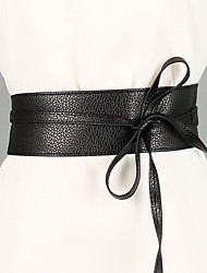cheap -Women&#039;s Wide Belt Party Wedding Dailywear Casual Black Red Belt Pure Color Blue Fall Winter Spring Summer