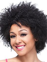 cheap -Synthetic Wig Afro Curly Free Part Wig Short Black / Gold Brown / Burgundy Synthetic Hair 14 inch Women&#039;s Women Synthetic For Black Women Black Brown