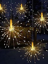 cheap -LED Starburst Twinkle Lights DIY Outdoor Waterproof Fairy String Lights 8 Modes with Remote Control for Wedding Party Christmas Bedroom Decor 4Packs 2Packs 1Pack