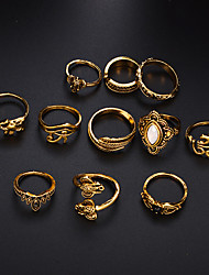 cheap -11pcs Ring Ring Set For Women&#039;s Cubic Zirconia Wedding Alloy
