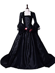 cheap -Princess Maria Antonietta Floral Style Rococo Victorian Renaissance Christmas flare Dress Party Costume Masquerade Prom Dress Women&#039;s Lace Costume Black / Purple / Red Vintage Cosplay Christmas
