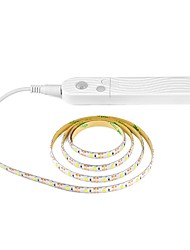 cheap -1pc 1M LED Light Strips Flexible Tiktok Lights 60LED 8mm Wireless Motion Sensor LED Night Light Bed Cabinet Stairs Light LED Strip Lamp 5V For TV Backlight Lighting