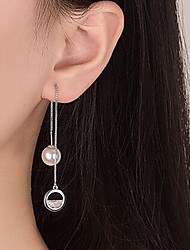 cheap -1 Pair Drop Earrings For Women&#039;s Daily Festival Imitation Pearl Silver