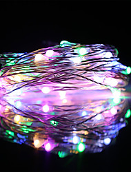 cheap -5m String Lights 50 LEDs 1pc Multi Color Waterproof USB Party USB Powered AA Batteries Powered