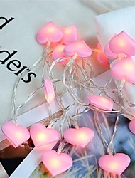 cheap -Heart Shape String Lights 3m String Lights 20 LEDs 1 Set Christmas Wedding Decoration Batteries Powered