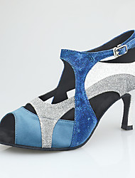 blue sequin shoes