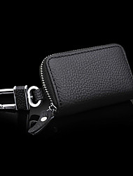 cheap -Premium Leather Car Key Chain Coin Holder Zipper Case Remote Wallet Bag suitable for all models,Black Specifications: about 8.5cm * 5.2cm