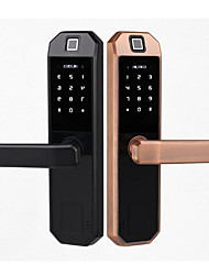 cheap -809 Zinc Alloy Intelligent Lock Smart Home Security System Fingerprint unlocking / Password unlocking / Mechanical key unlocking Home / Office Security Door / Copper Door / Wooden Door (Unlocking Mode