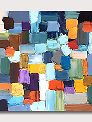 cheap -Oil Painting Hand Painted Square Abstract Modern Rolled Canvas (No Frame)