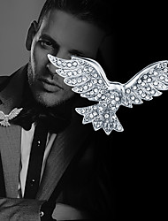 cheap -Men&#039;s Crystal Brooches Tennis Chain Eagle Creative Animal Luxury Classic Basic Rock Fashion Rhinestone Brooch Jewelry Gold Silver For Wedding Party Daily Work Club