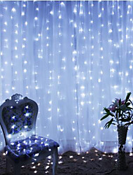 cheap -2pcs 3*3 m  300 LEDs 31V  low Voltage  Curtain String Lights Warm White White 8-Mode  New Design Wedding Christmas Wedding Decoration No Electric Shock Safer Garden Courtyard Decoration Lamp