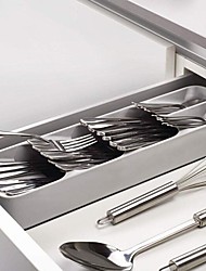 cheap -Kitchen Drawer Organizer Tray Spoon Cutlery Separation Finishing Storage Box Cutlery Kitchen Storage Organization