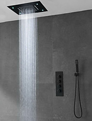 cheap -Shower Faucet Set - Rain Shower Contemporary Painted Finishes Wall Mounted Ceramic Valve Bath Shower Mixer Taps / Brass / Four Handles Four Holes