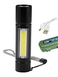 cheap -W840 LED Flashlights / Torch Handheld Flashlights / Torch Flashlight Body 2300 lm LED LED 1 Emitters 3 Mode with Battery and USB Cable Portable Cool Windproof Easy Carrying Wearproof Camping / Hiking