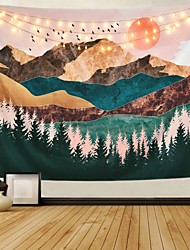 cheap -Wall Tapestry Art Decor Blanket Curtain Picnic Tablecloth Hanging Home Bedroom Living Room Dorm Decoration Mountain Forest Tree Sunset Sunrise Nature Landscape