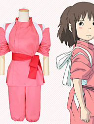 cheap -Inspired by Spirited Away Chihiro Ogino Anime Cosplay Costumes Japanese Cosplay Suits Top Pants Belt For Women&#039;s / Suspenders / Sweet Lolita / Shiro&amp; Kuro Lolita / Suspenders