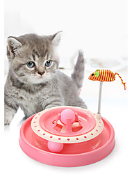 cheap -Cat Ball Tracks Interactive Teaser Mouse Toy Interactive Toy Mice &amp; Animal Toy Tracker Interactive Cat Toys Fun Cat Toys Cat 1pc Pet Friendly Focus Toy Elastic Flexible PP YARN Plastic Gift Pet Toy