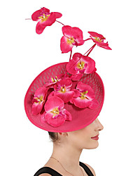 cheap -Linen / Cotton Blend Fascinators / Flowers / Headdress with Floral 1 Piece Special Occasion / Kentucky Derby / Horse Race Headpiece