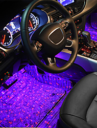 cheap -1Set Car LED Light Remote Control Car Sole Full Of Stars Car Indoor Atmosphere Light Mood Light Interior Decorative Lights Interior Foot Lights Car Styling Car Strip Light Under Dash Lighting Kit
